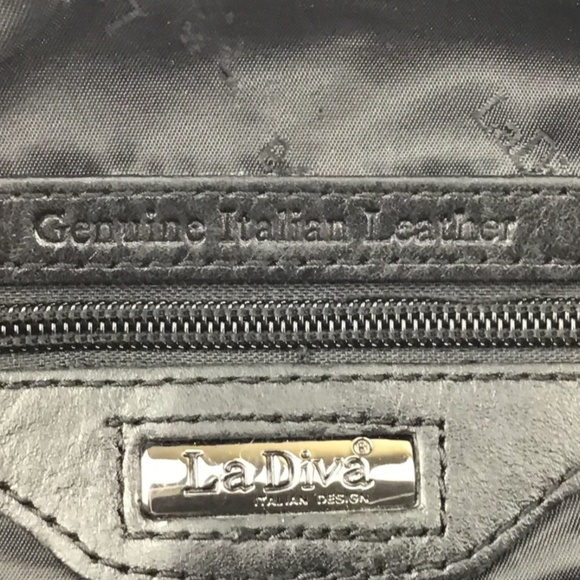 Italian Leather Black Tote Bag - Picture 14 of 16